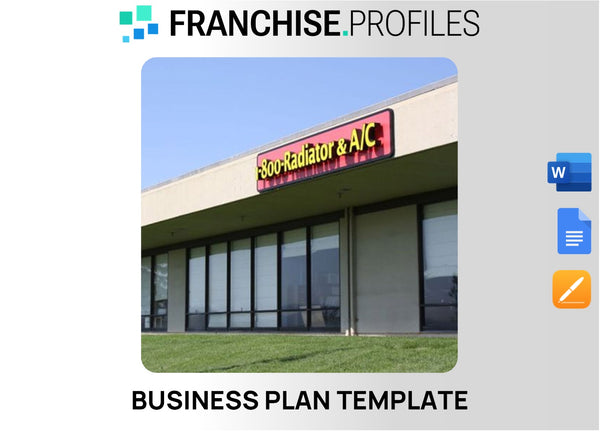 1-800-Radiator & A/C Franchise Business Plan Template