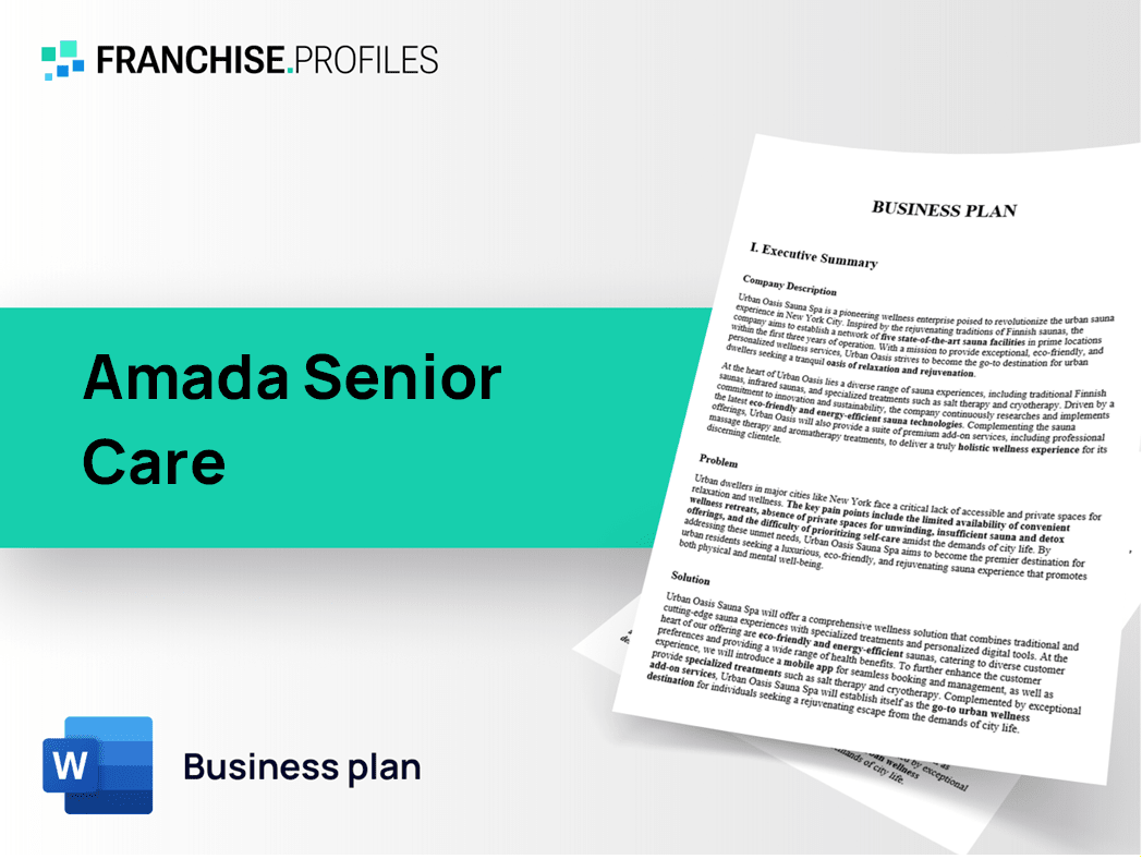 Amada Senior Care Franchise Business Plan Template