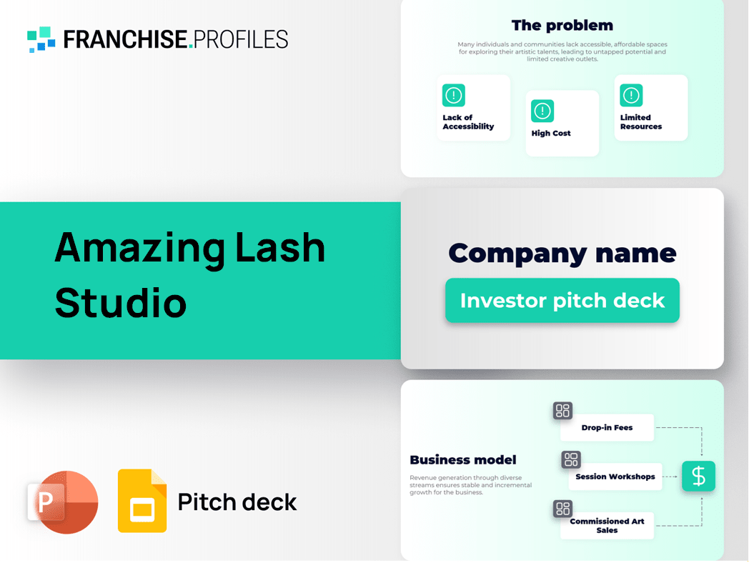 Amazing Lash Studio Franchise Pitch Deck Template