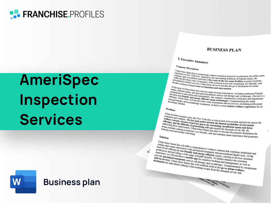 AmeriSpec Inspection Services Franchise Business Plan Template