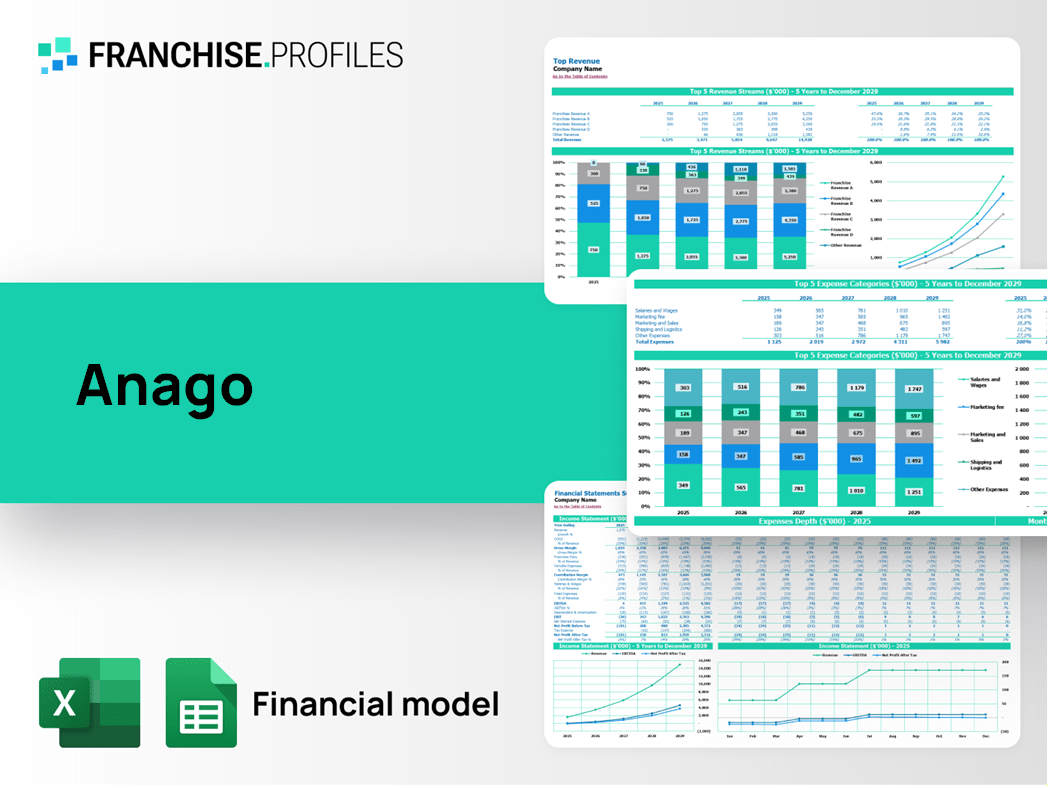 Anago Franchise Financial Model Template