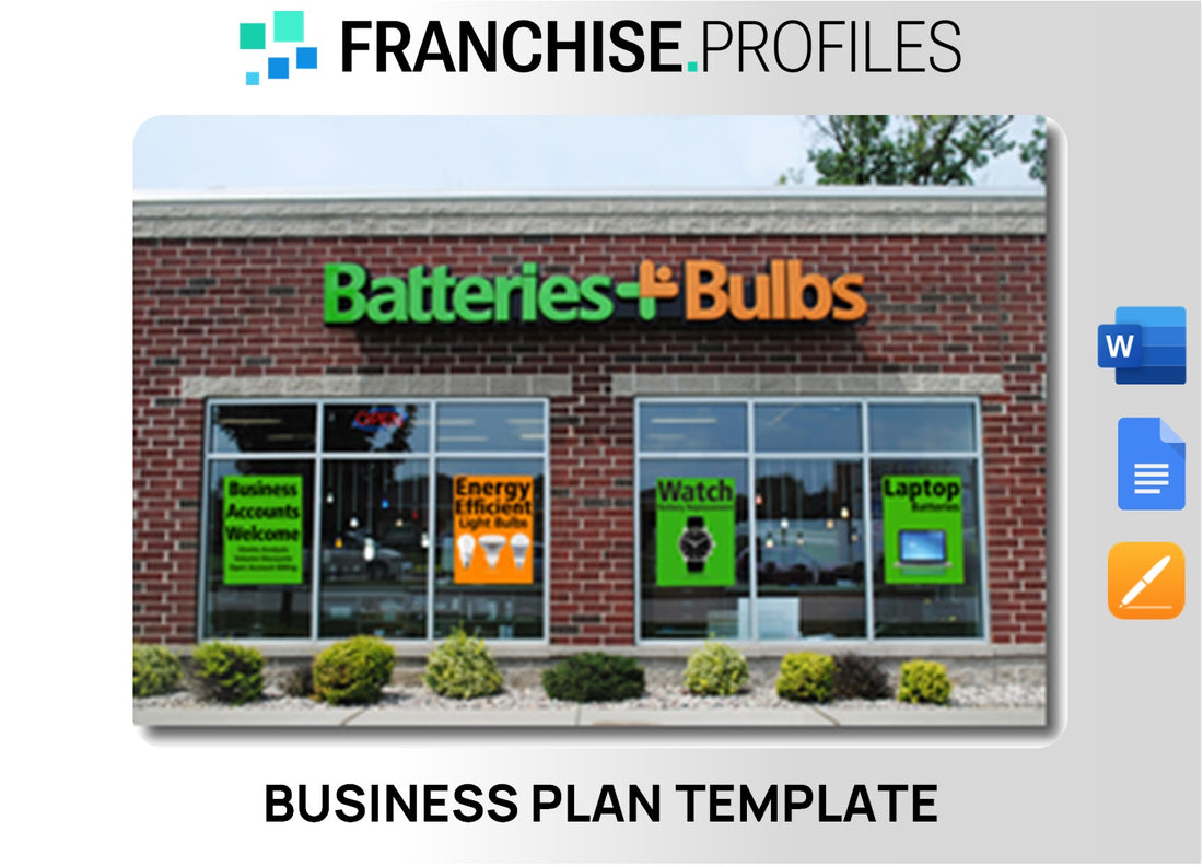 Batteries Plus Bulbs Franchise Business Plan Template