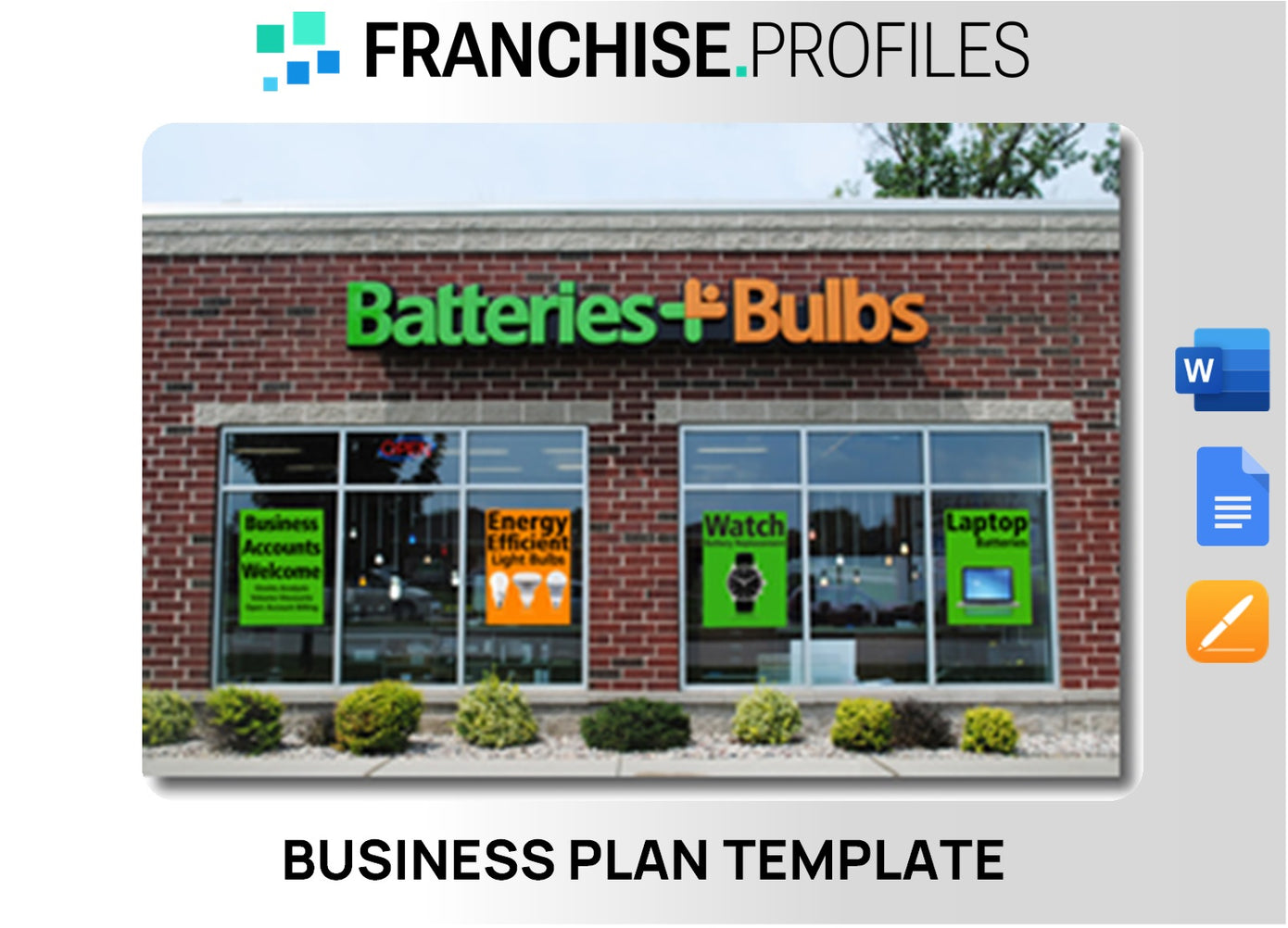 Batteries Plus Bulbs Franchise Business Plan Template