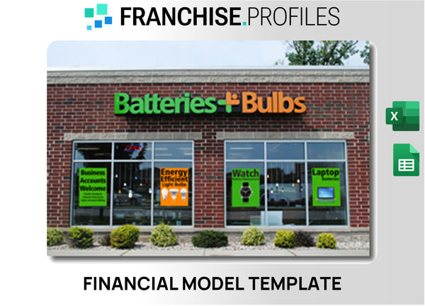 Batteries Plus Bulbs Franchise Financial Model Template