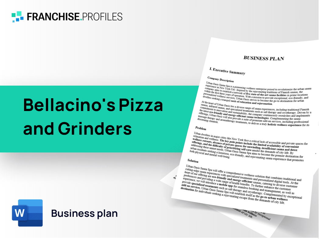 Bellacino's Pizza and Grinders Franchise Business Plan Template