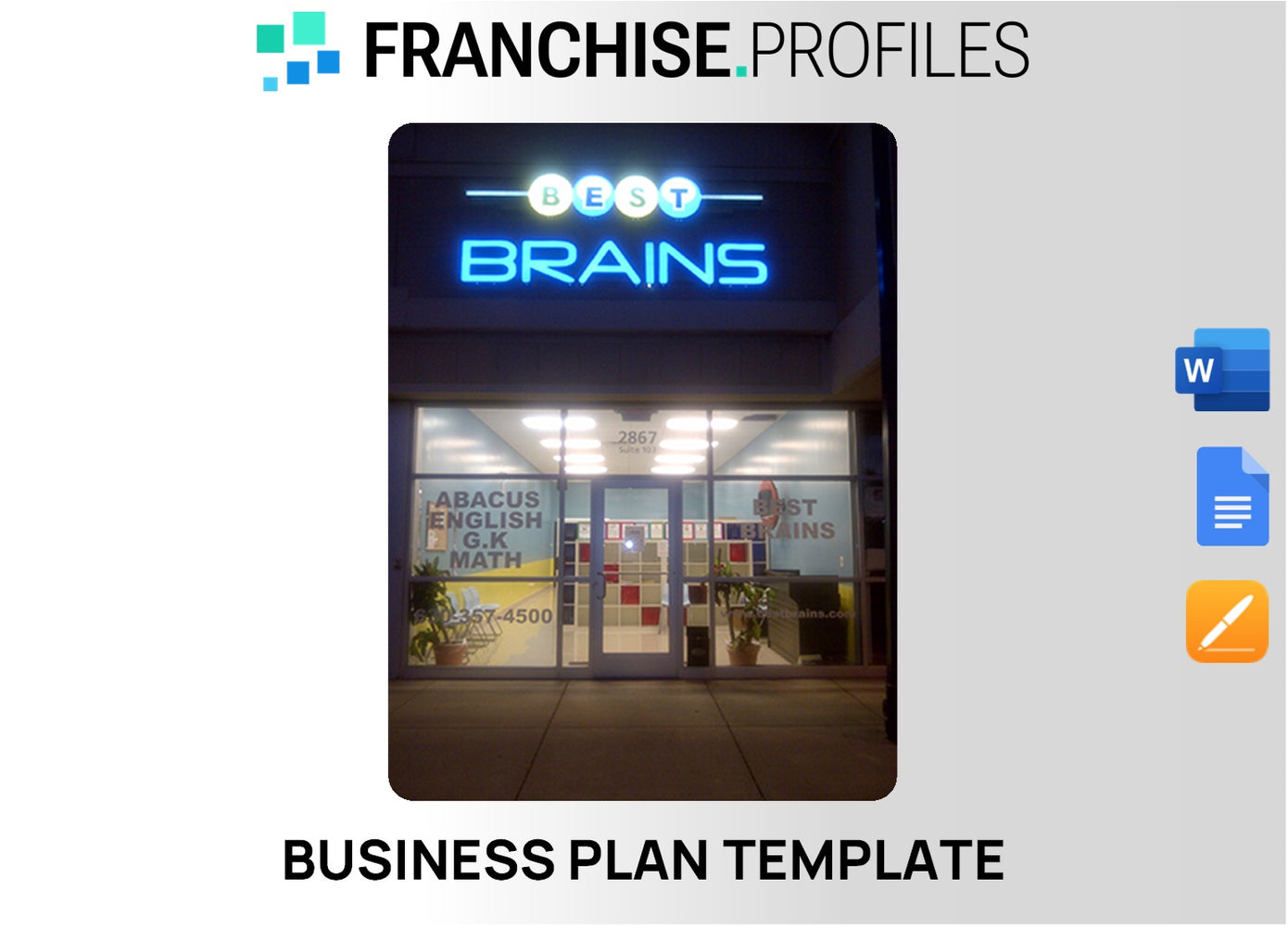 Best Brains Franchise Business Plan Template