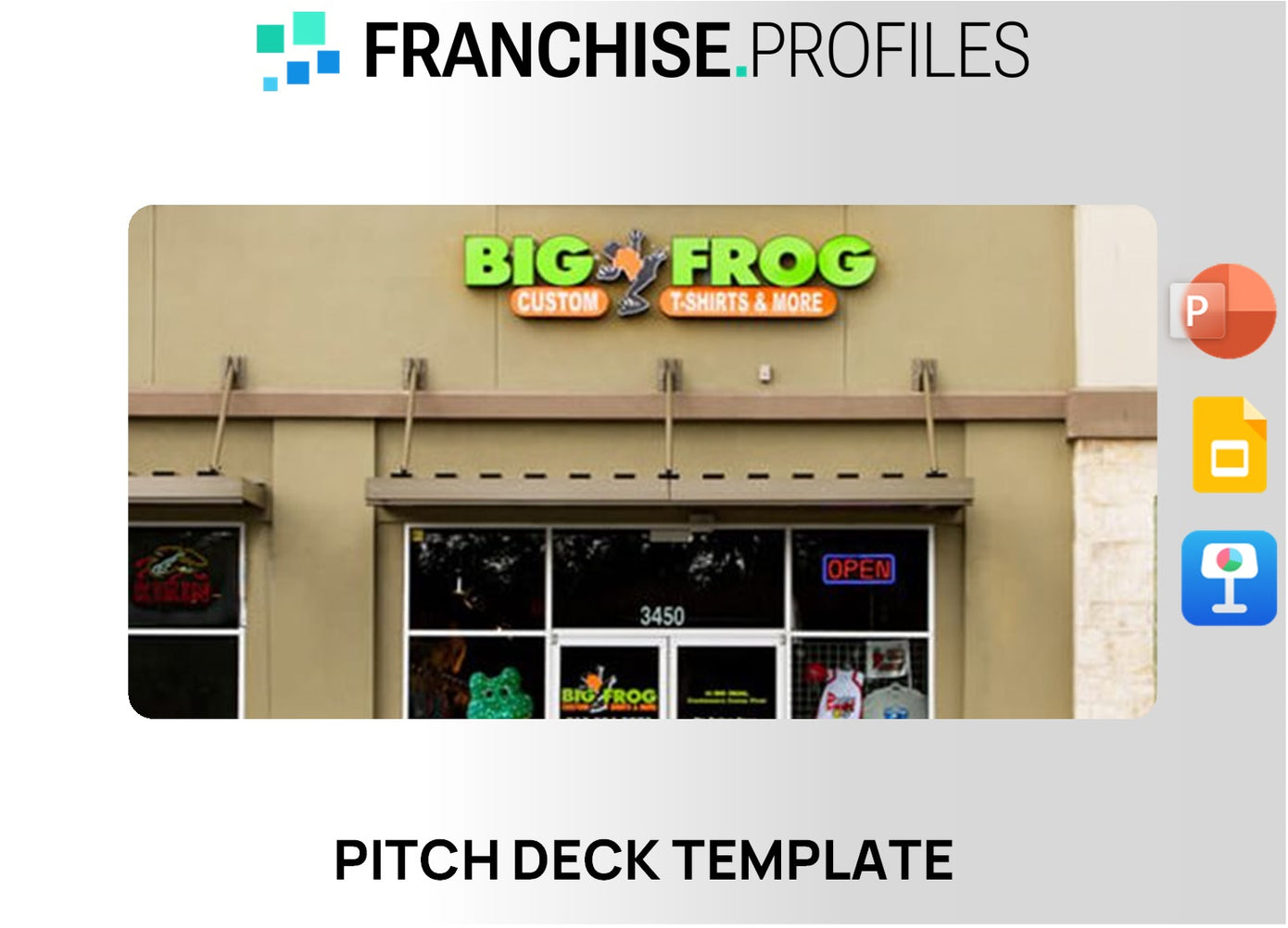 Big Frog Custom T-Shirts & More Franchise Pitch Deck Template