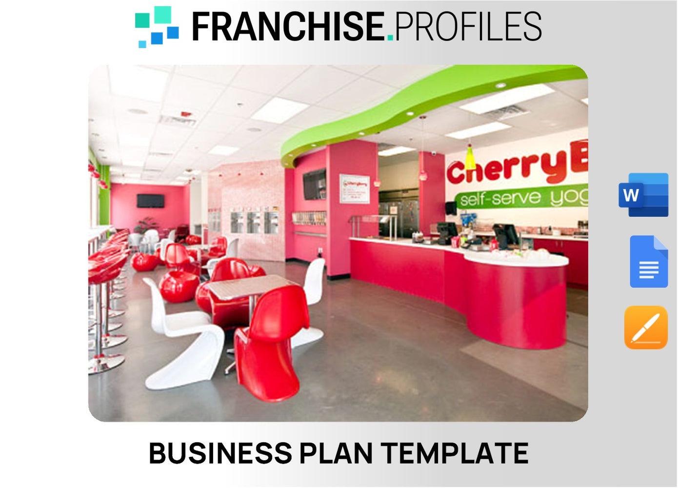 Cherry Berry self-serve Yogurt bar Franchise Business Plan Template