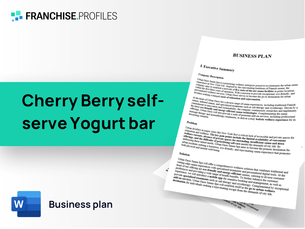 Cherry Berry self-serve Yogurt bar Franchise Business Plan Template