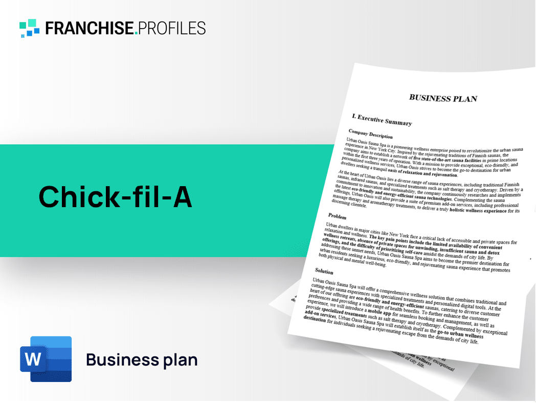 Chick-fil-A Franchise Business Plan Template
