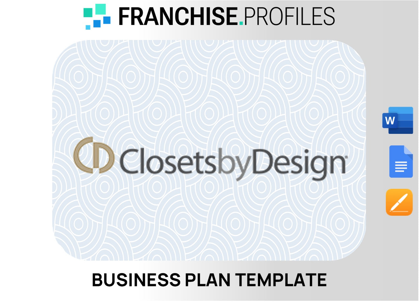 CLOSETS BY DESIGN Franchise Business Plan Template