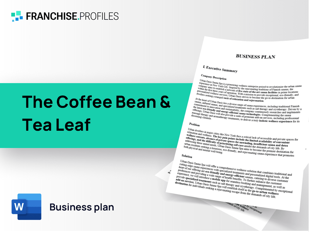 The Coffee Bean & Tea Leaf Franchise Business Plan Template