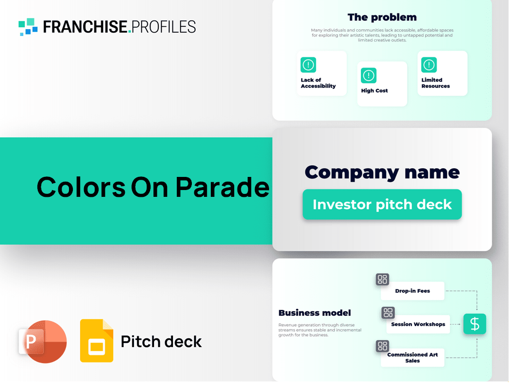 Colors On Parade Franchise Pitch Deck Template