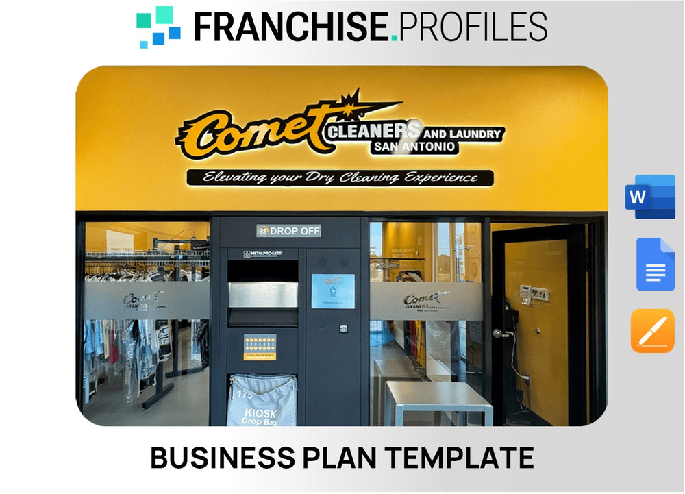 Comet Cleaners and Laundry Franchise Business Plan Template