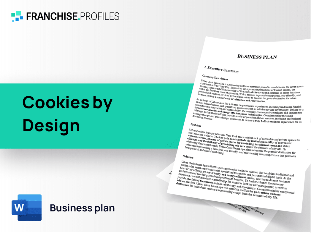 Cookies by Design Franchise Business Plan Template