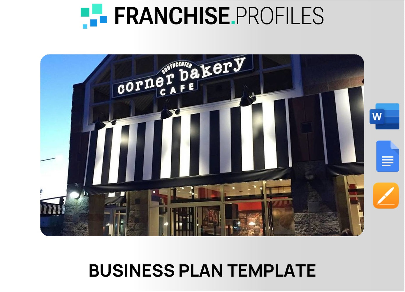 Corner Bakery Cafe Franchise Business Plan Template
