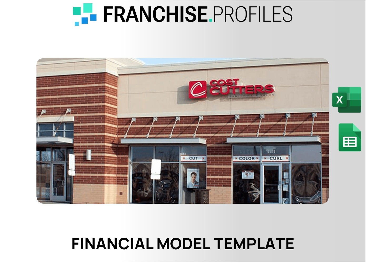 Cost Cutters Family Hair Salon Franchise Financial Model Template