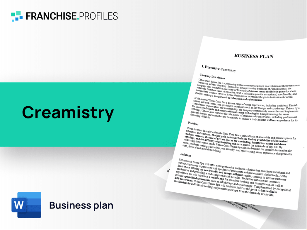 Creamistry Franchise Business Plan Template