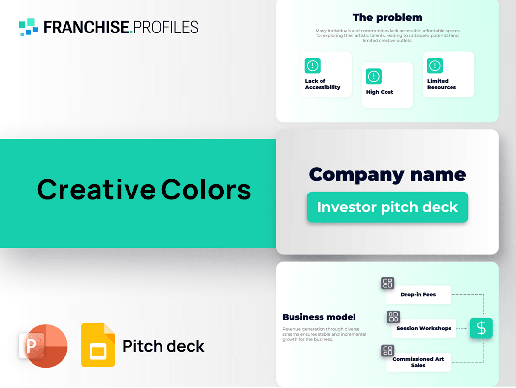 Creative Colors Franchise Pitch Deck Template