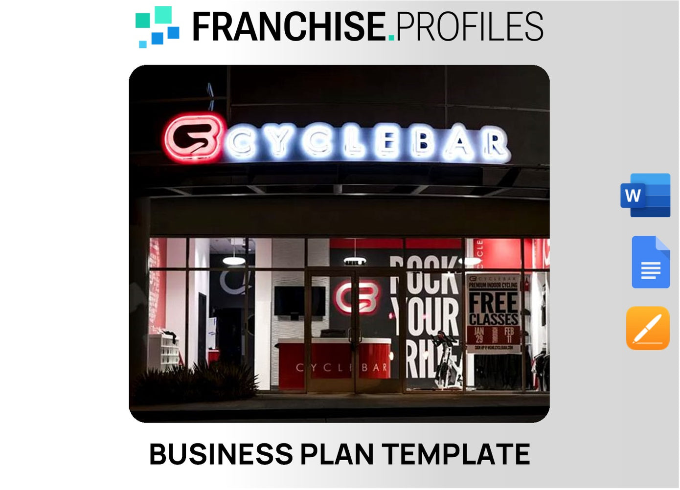 CycleBar Franchise Business Plan Template