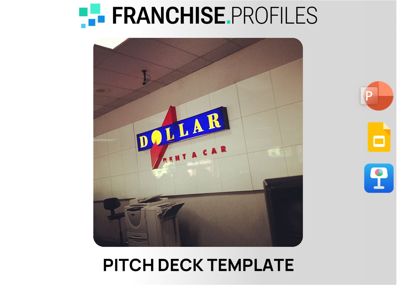 Dollar Rent A Car Franchise Pitch Deck Template