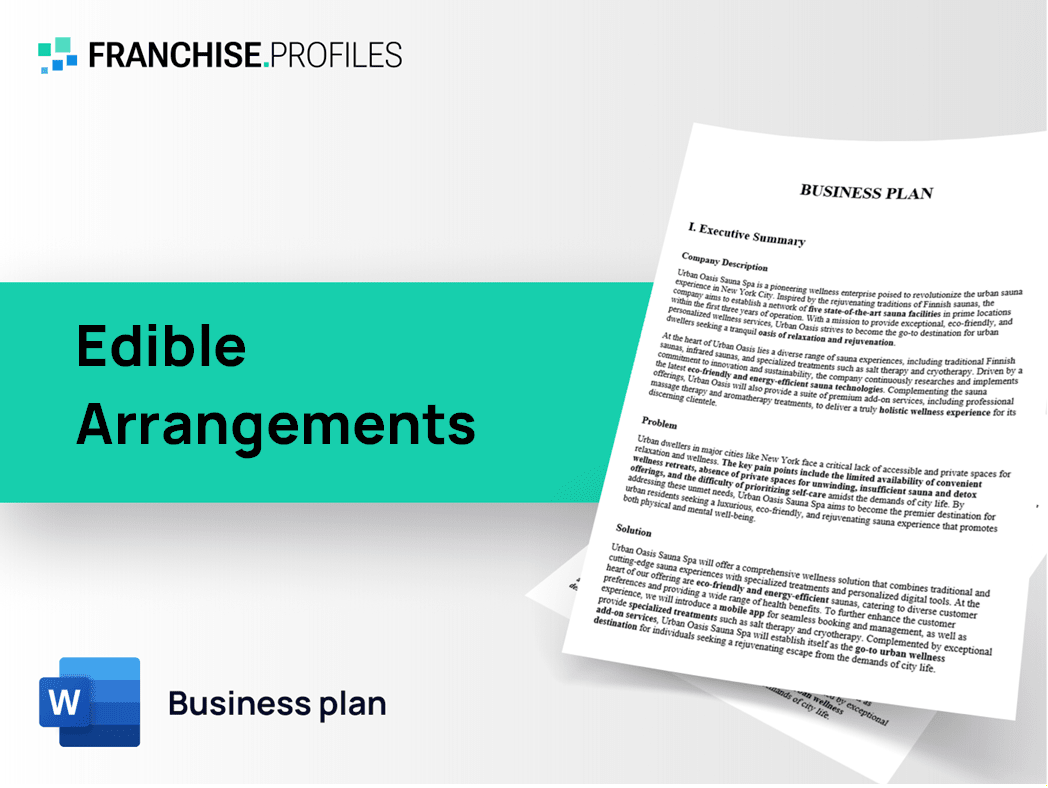 Edible Arrangements Franchise Business Plan Template