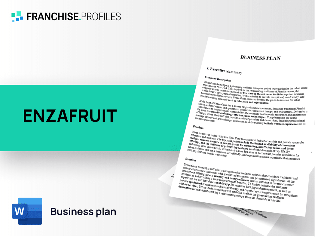 ENZAFRUIT Franchise Business Plan Template