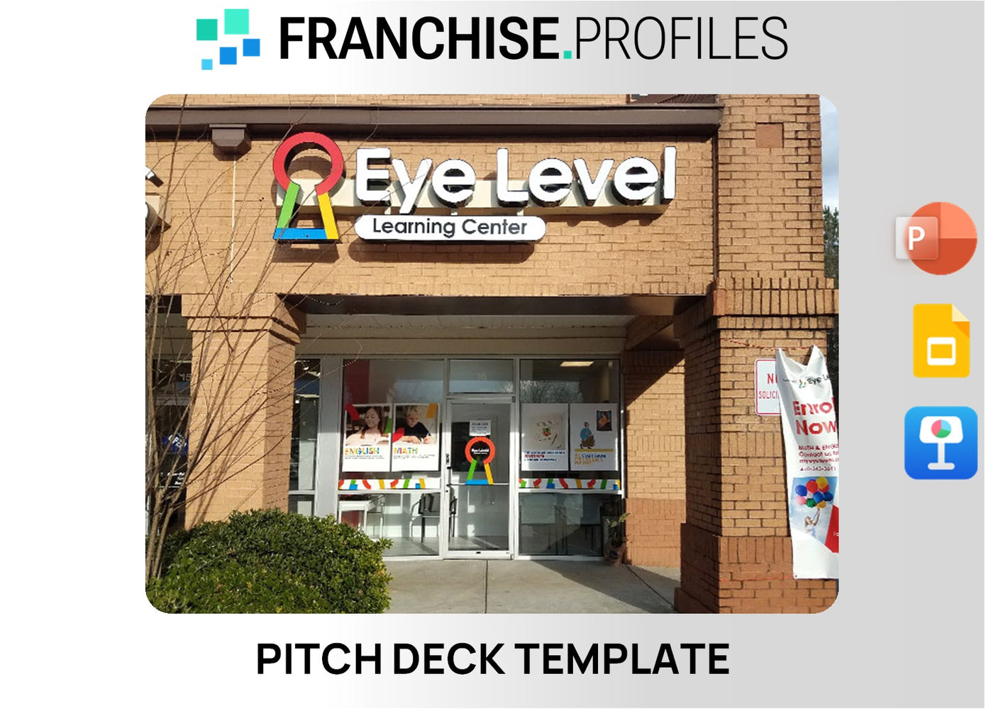 Eye Level Learning Center Franchise Pitch Deck Template