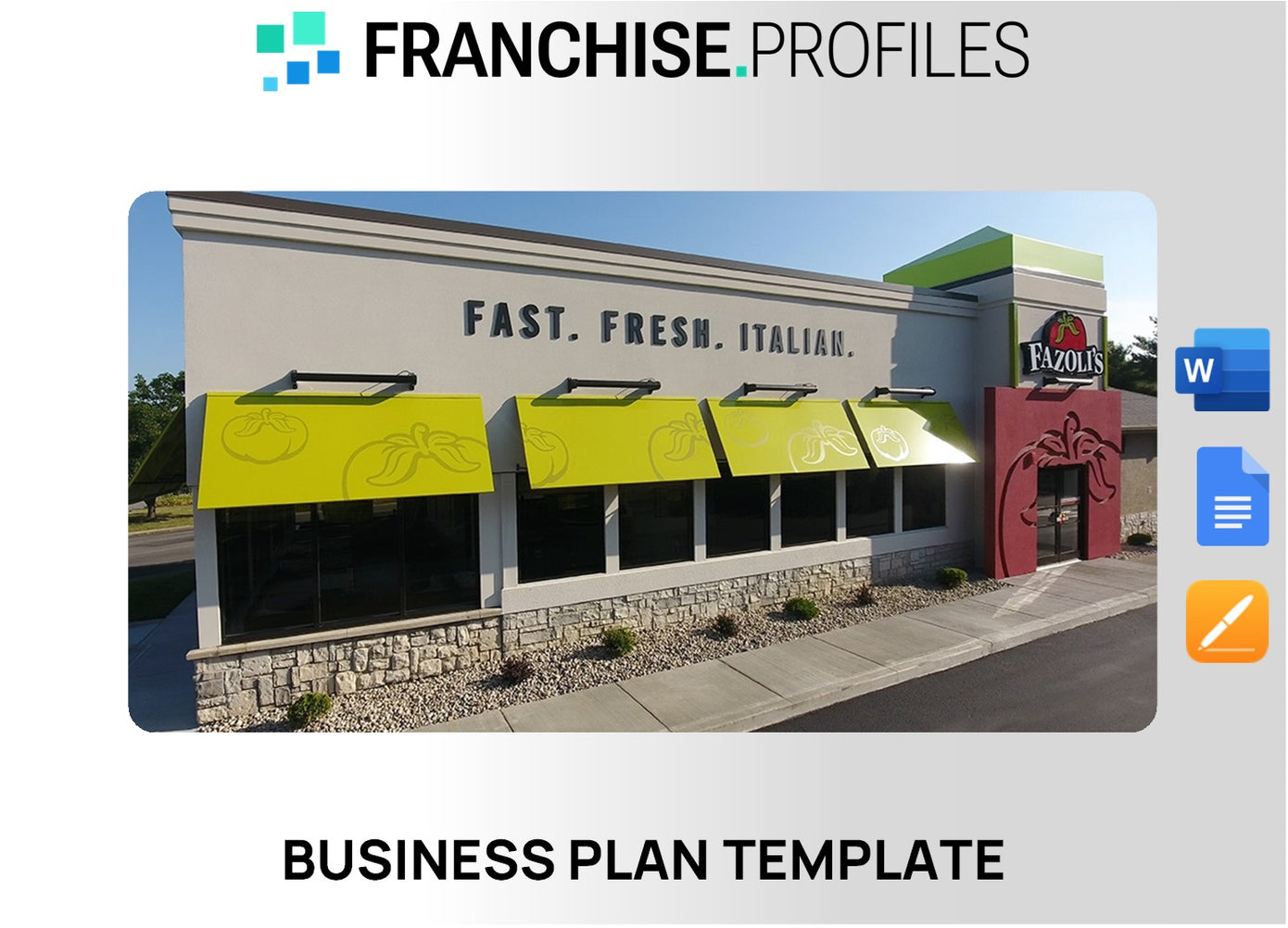 Fazoli's Franchise Business Plan Template