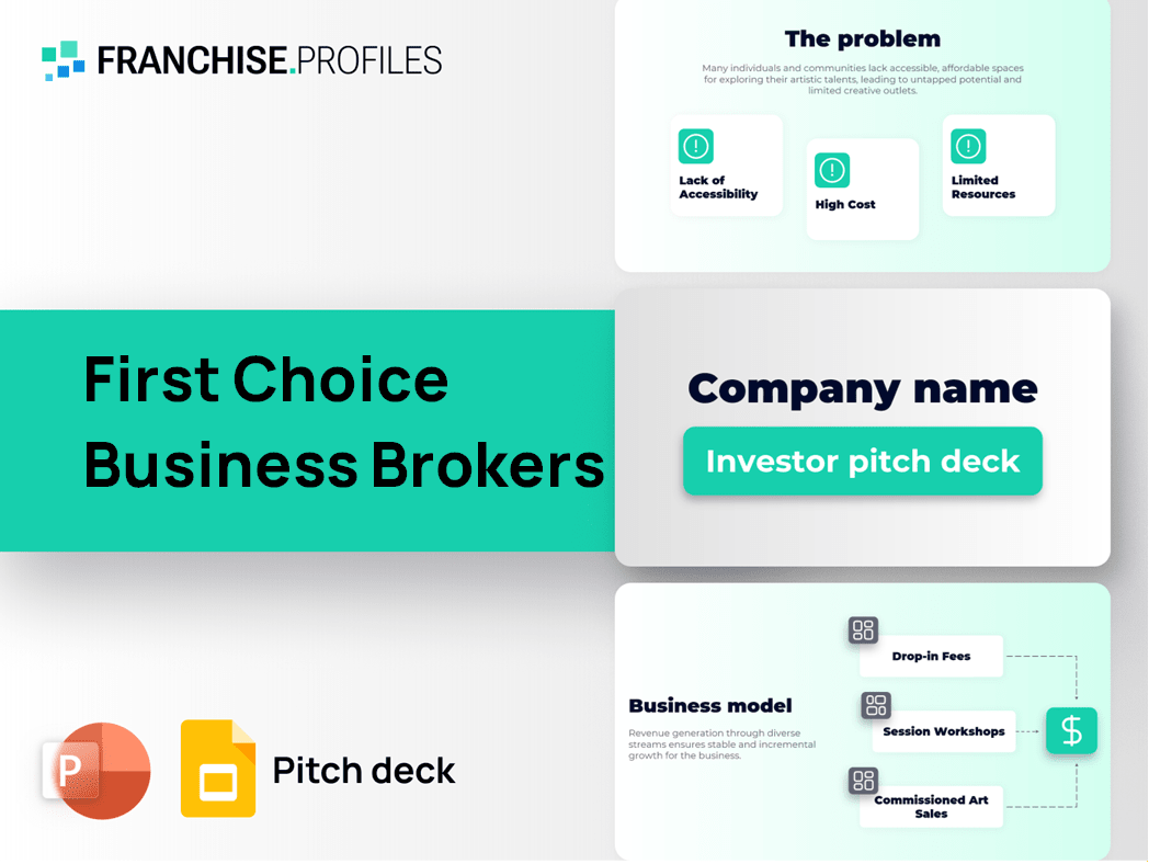 First Choice Business Brokers Franchise Pitch Deck Template