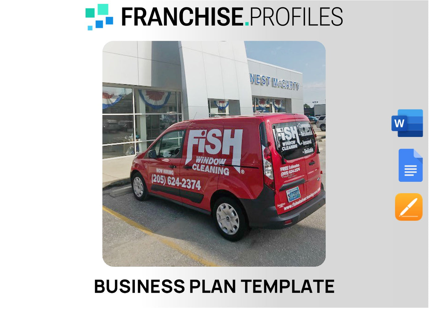 Fish Window Cleaning Services Franchise Business Plan Template