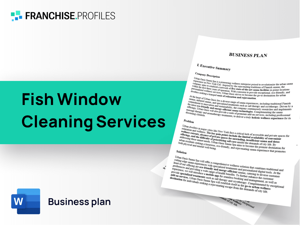 Fish Window Cleaning Services Franchise Business Plan Template