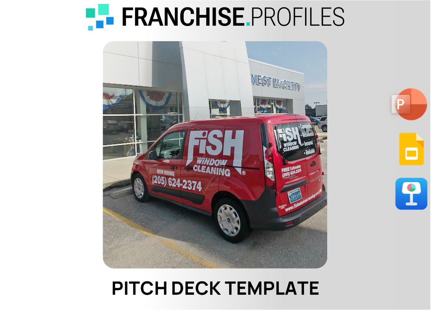 Fish Window Cleaning Services Franchise Pitch Deck Template
