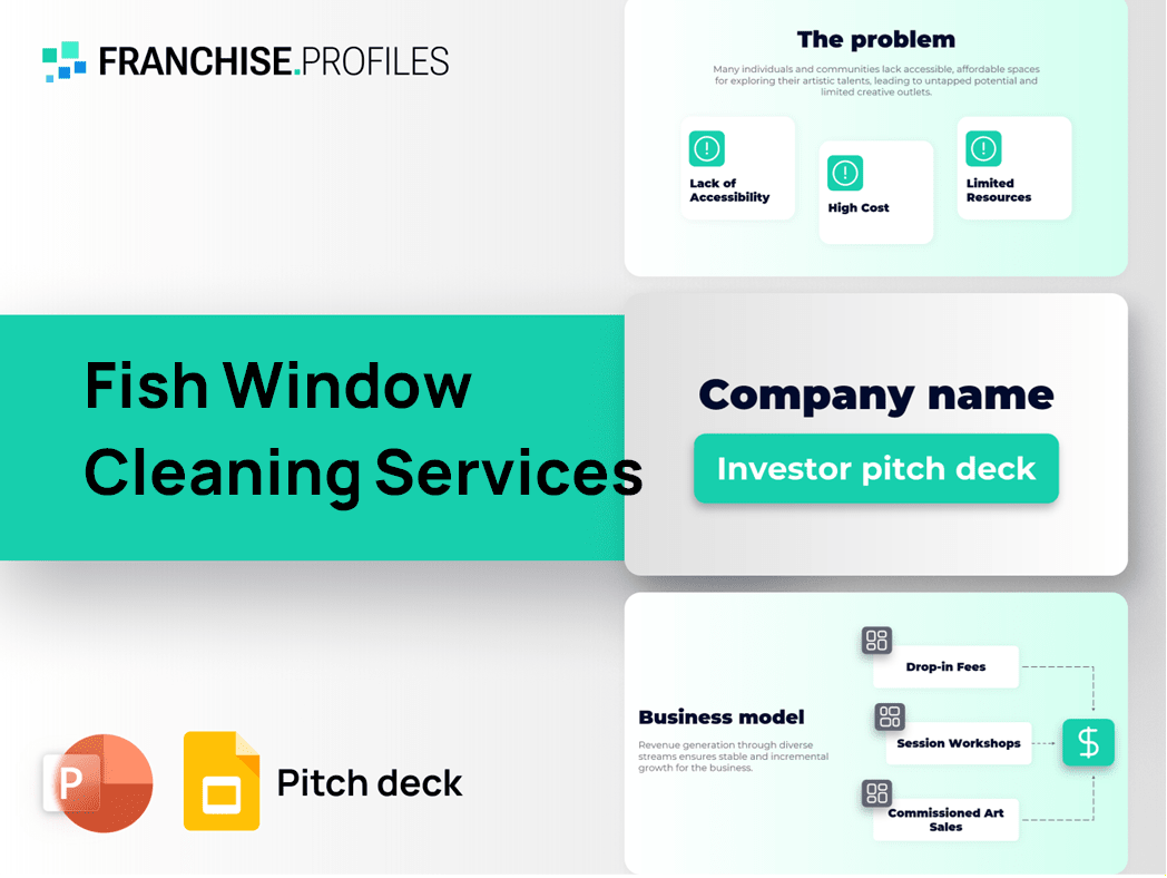 Fish Window Cleaning Services Franchise Pitch Deck Template