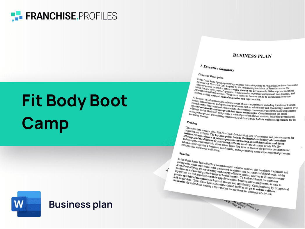 Fit Body Boot Camp Franchise Business Plan Template
