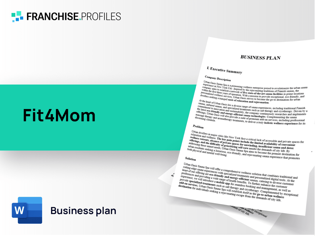 Fit4Mom Franchise Business Plan Template