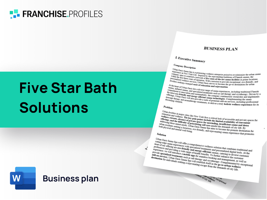 Five Star Bath Solutions Franchise Business Plan Template