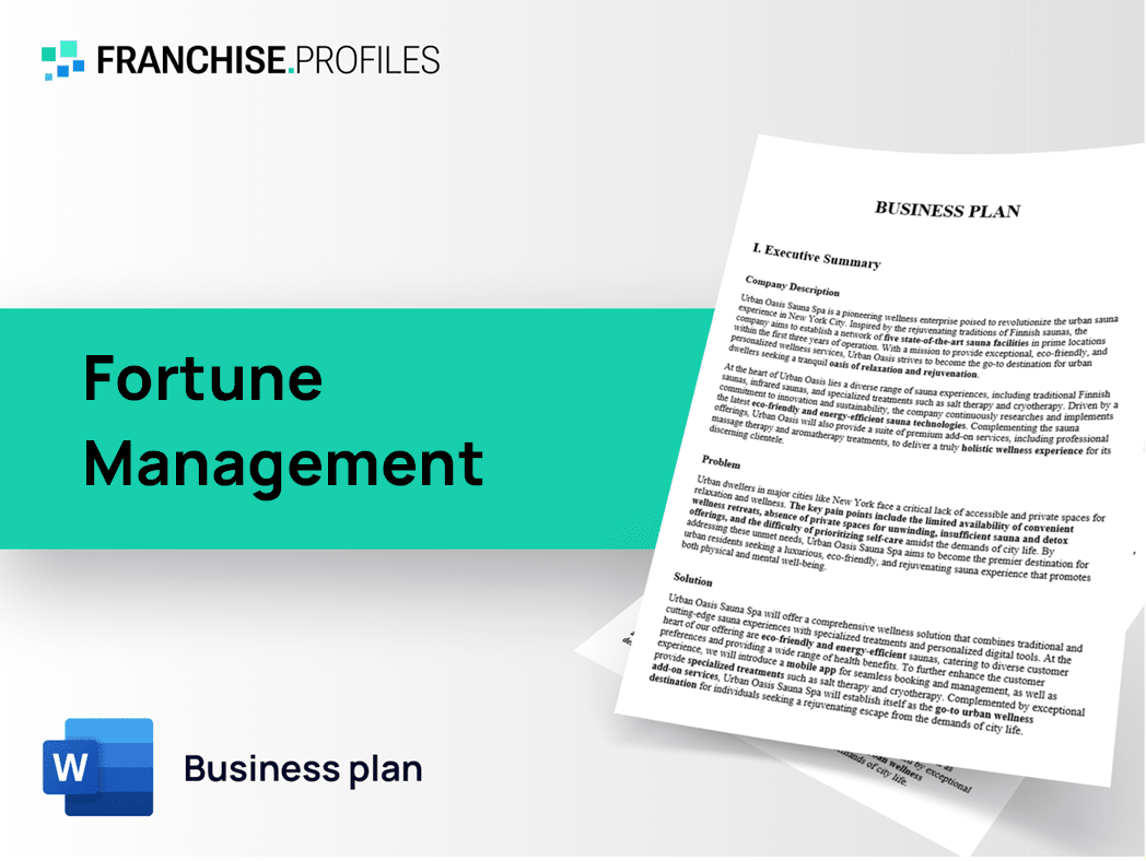 Fortune Management Franchise Business Plan Template