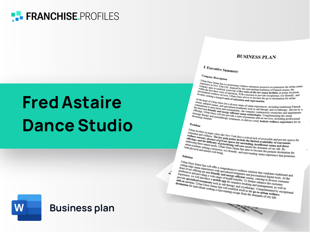 Fred Astaire Dance Studio Franchise Business Plan Template
