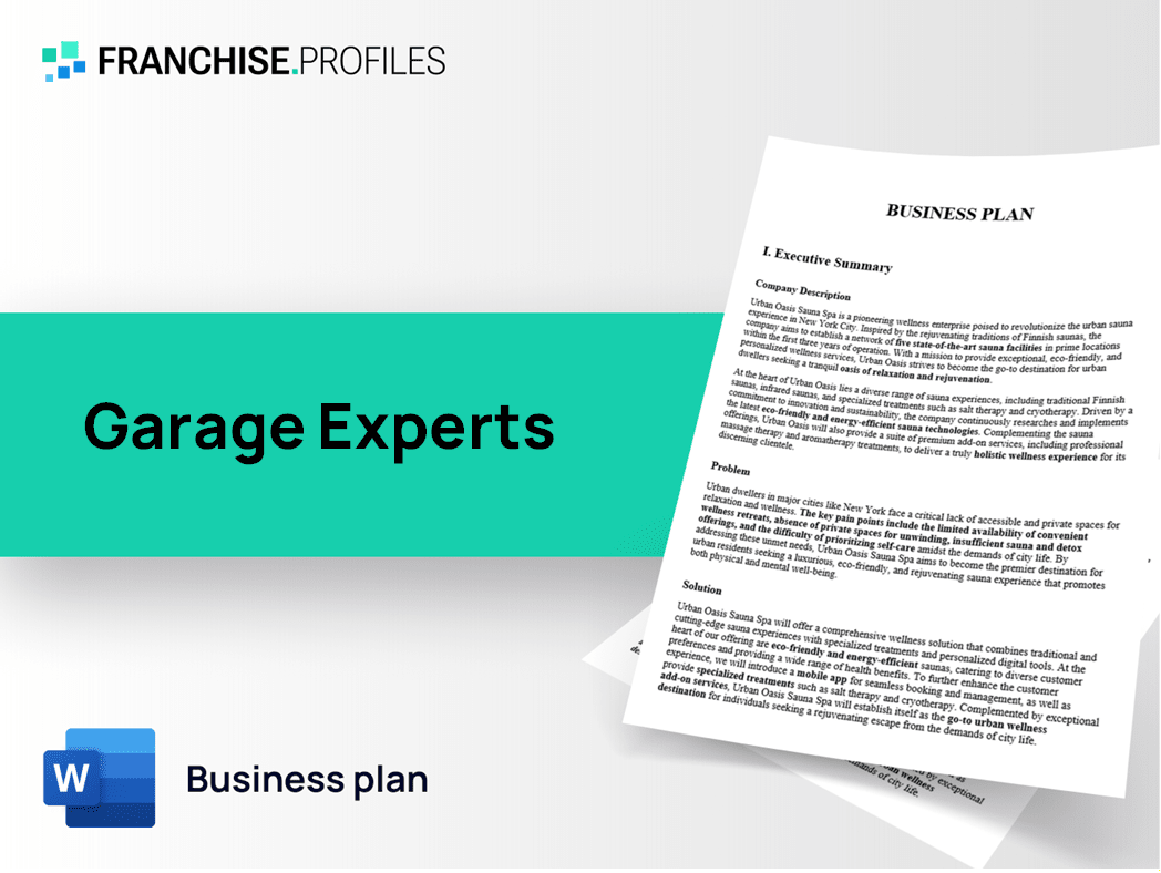 Garage Experts Franchise Business Plan Template