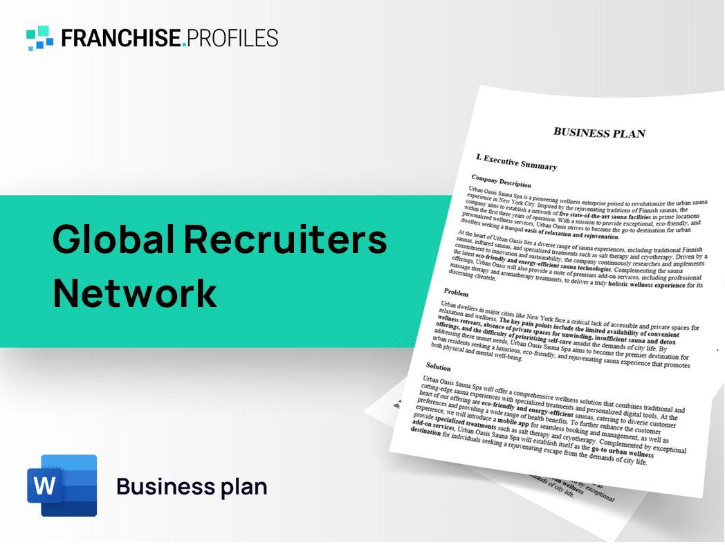 Global Recruiters Network Franchise Business Plan Template