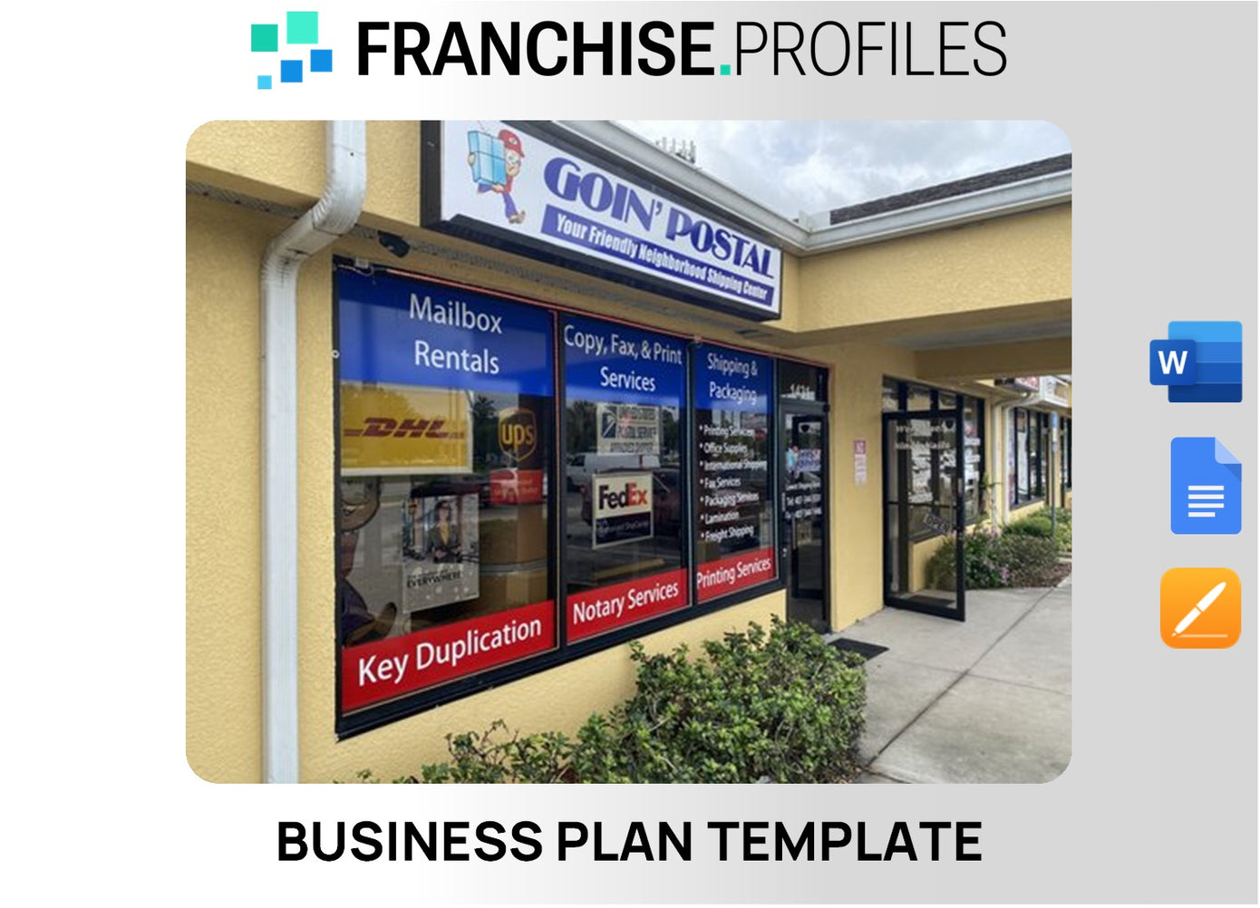 Goin' Postal Franchise Business Plan Template