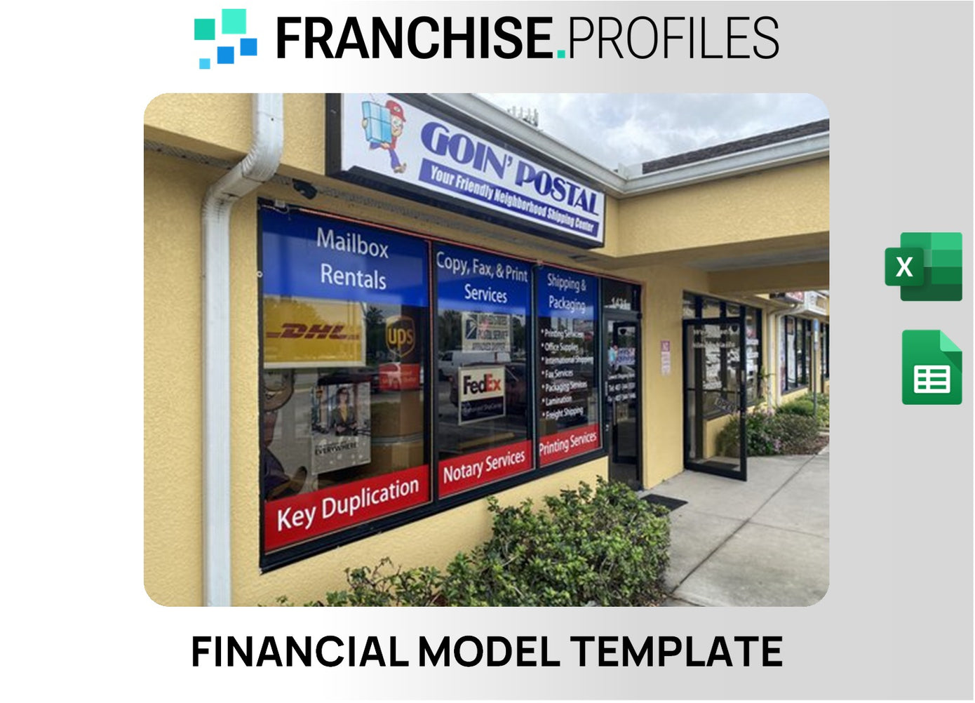 Goin' Postal Franchise Financial Model Template