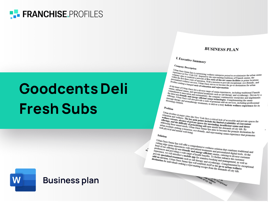 Goodcents Deli Fresh Subs Franchise Business Plan Template