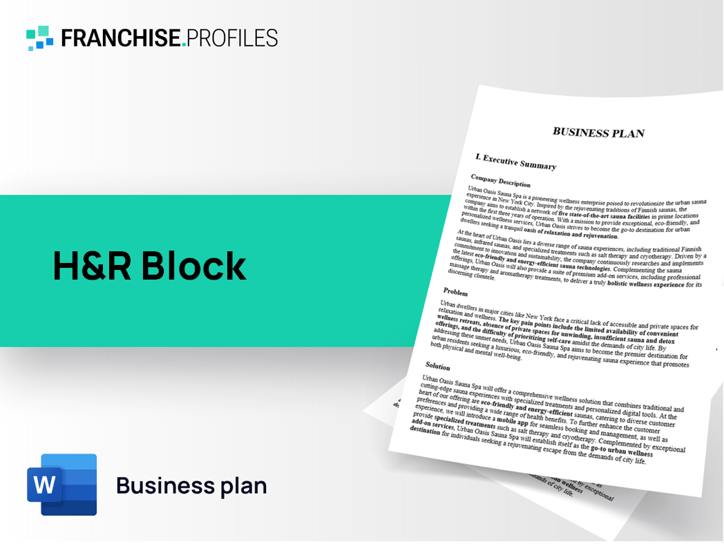 H&R Block Franchise Business Plan Template
