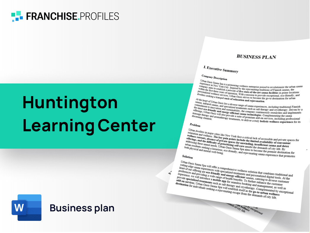 Huntington Learning Center Franchise Business Plan Template