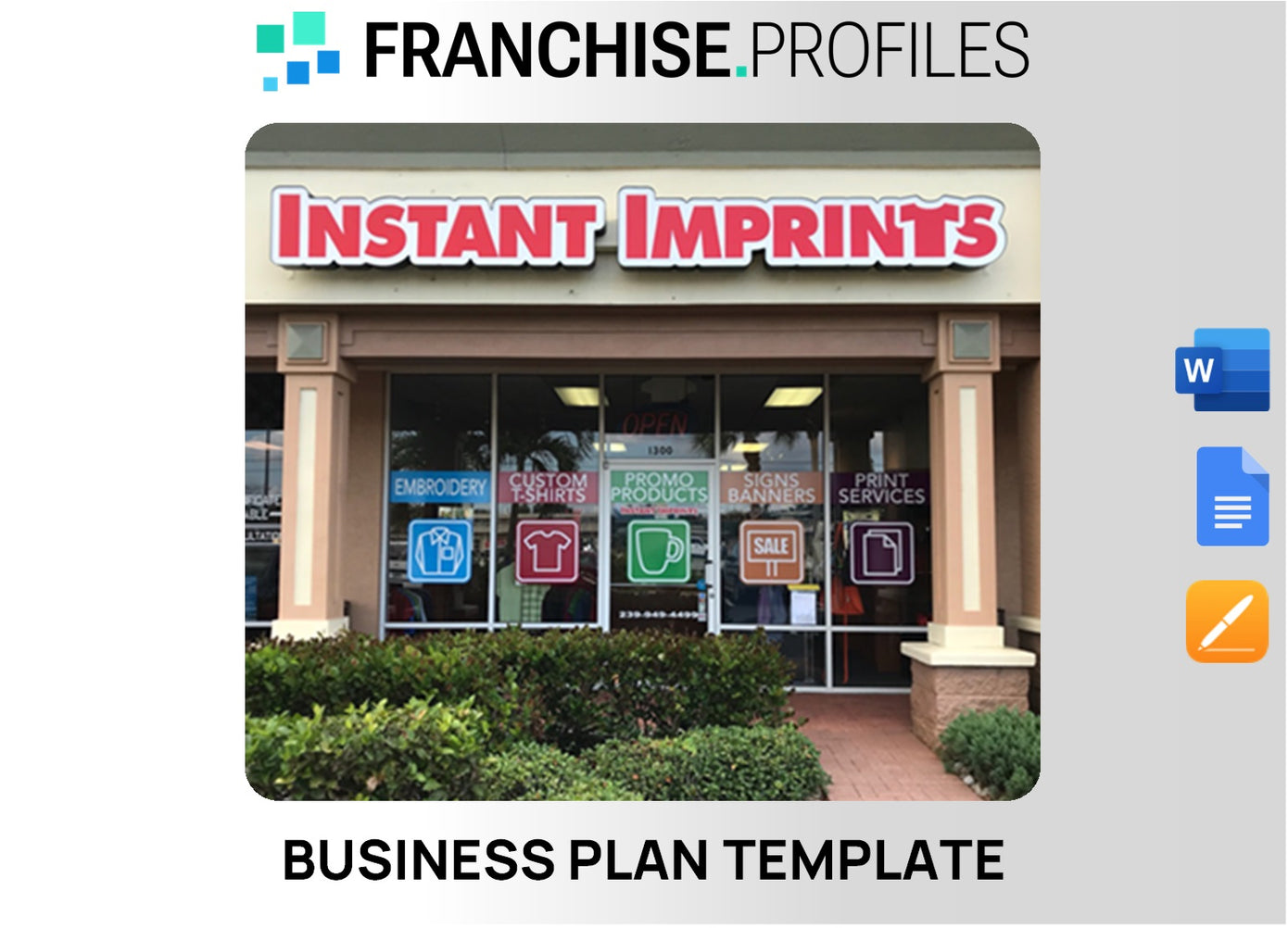 Instant Imprints Franchise Business Plan Template