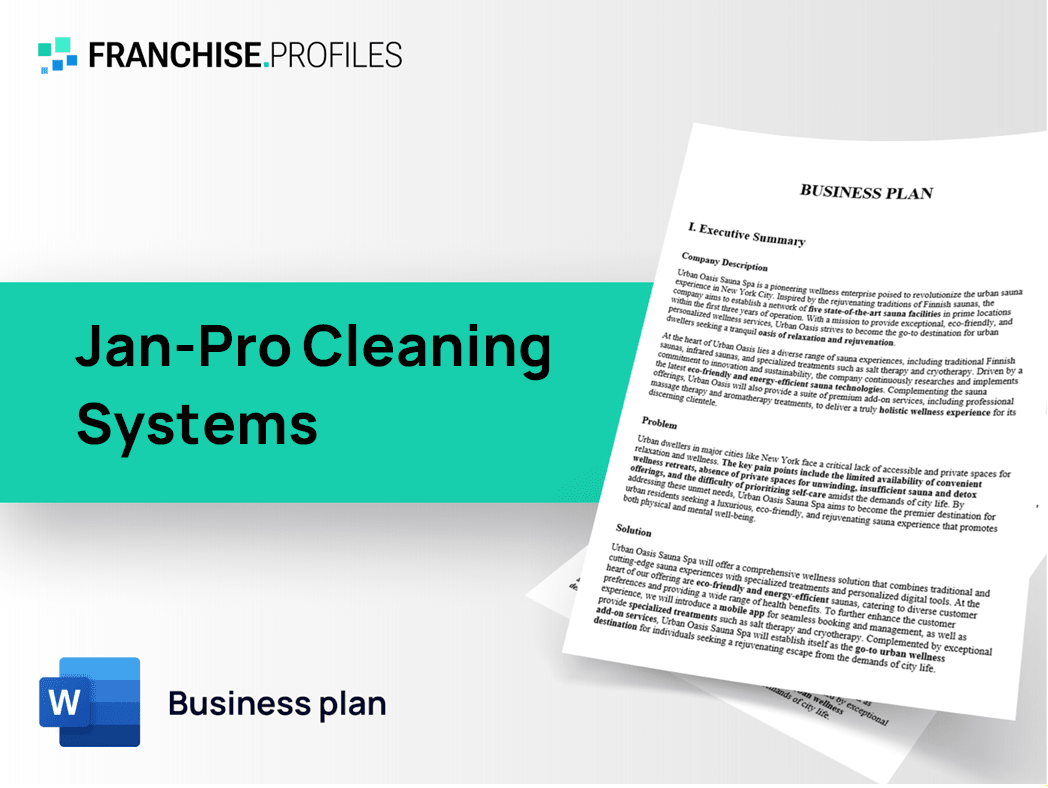 Jan-Pro Cleaning Systems Franchise Business Plan Template