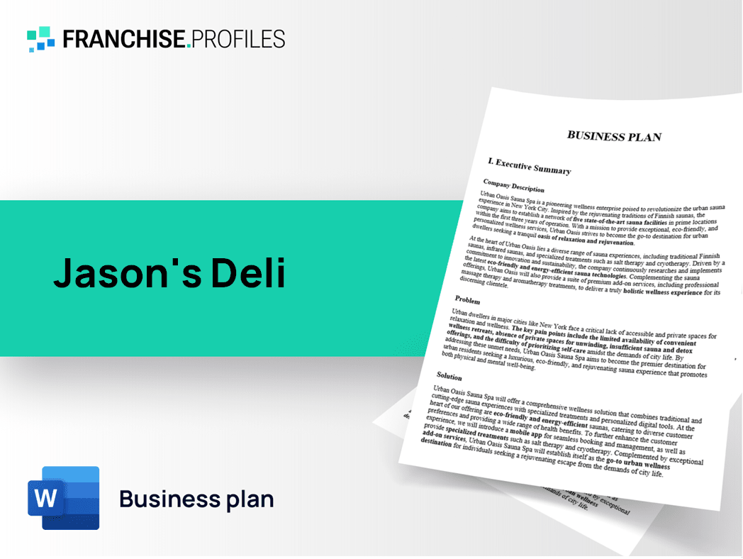 Jason's Deli Franchise Business Plan Template