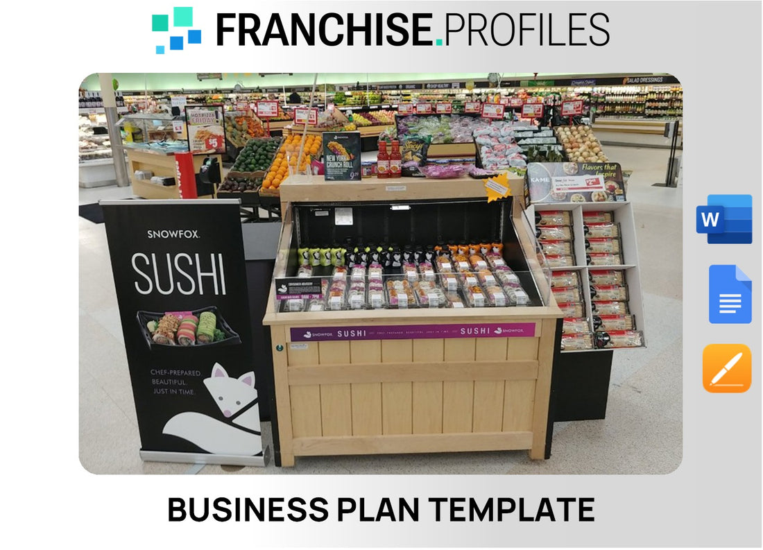 JFE Sushi Box Snow Fox Franchise Business Plan Template